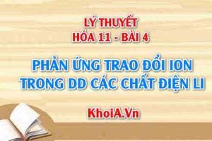 Bản chất phản ứng trao đổi ion là gì? Điều kiện xảy ra phản ứng trao đổi ion trong dung dịch chất điện li - Hóa 11 bài 4